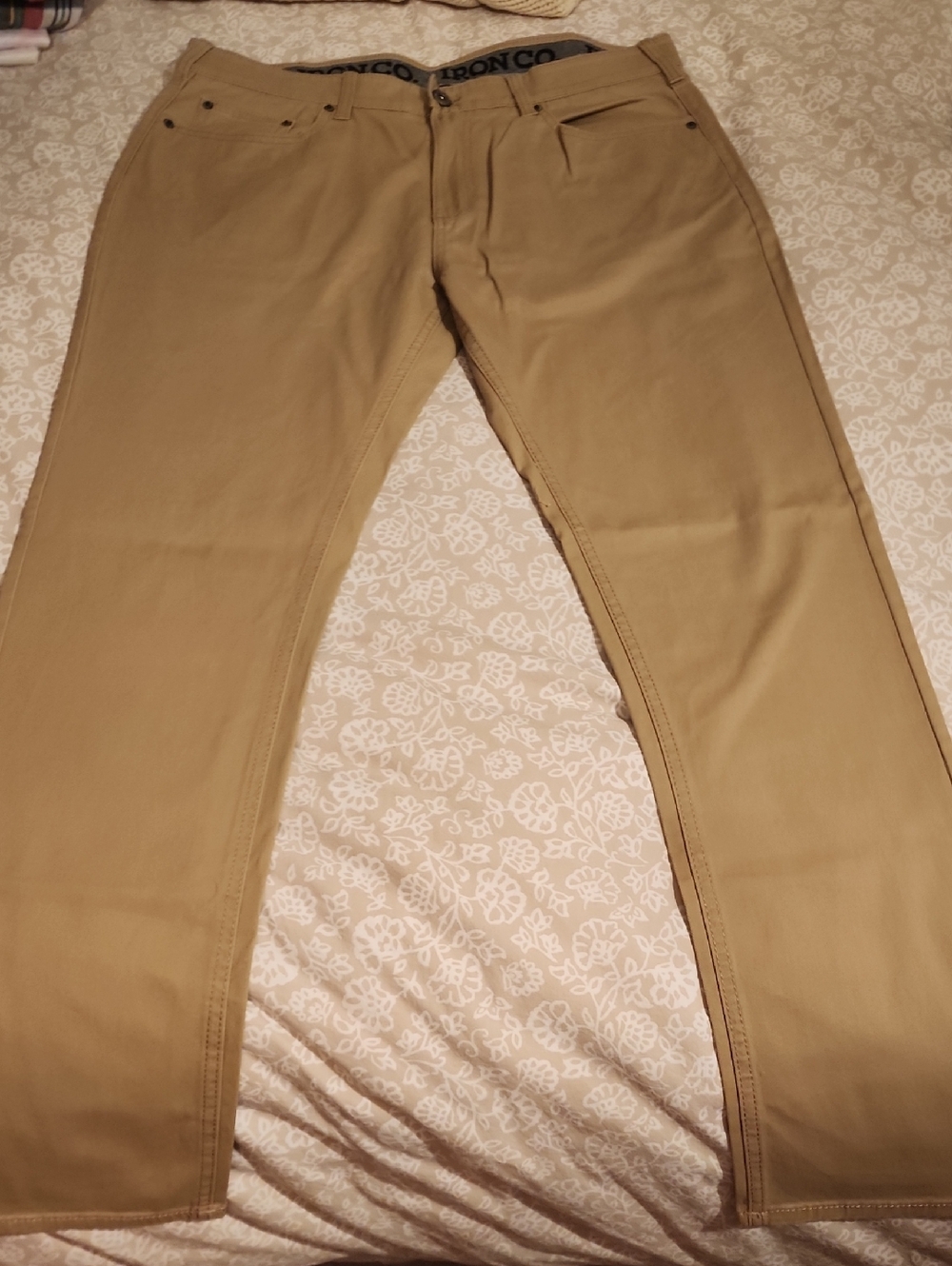 Iron Co. Men's Tan Chinos - Slim Everyday Fit